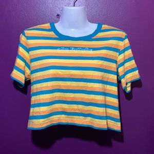 Old future, stripped cropped top.